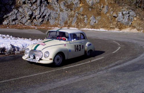 Nostalgic Art DKW bester Serienwagen der Rallye Monte Carlo Auto Union # 